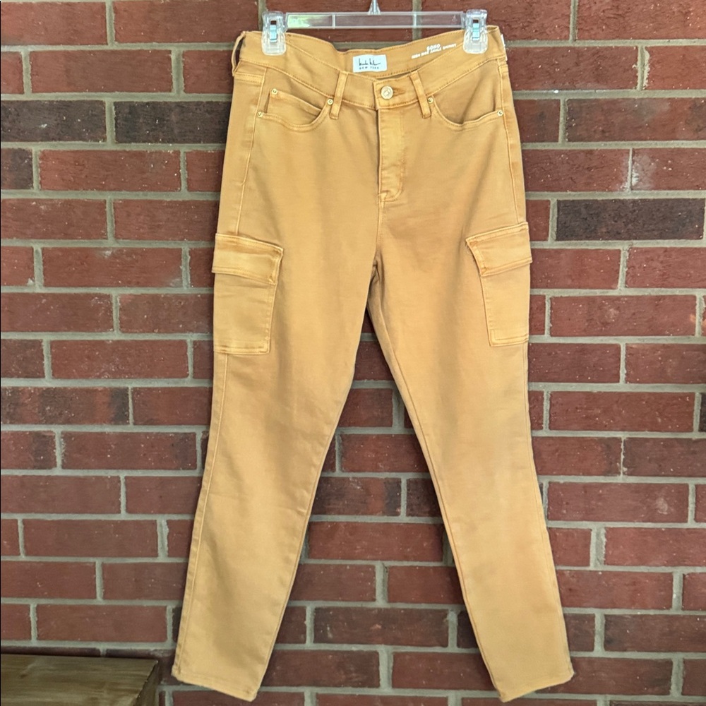 Nicole Miller New York High Rise SOHO Cargo Ankle Skinny Jeans